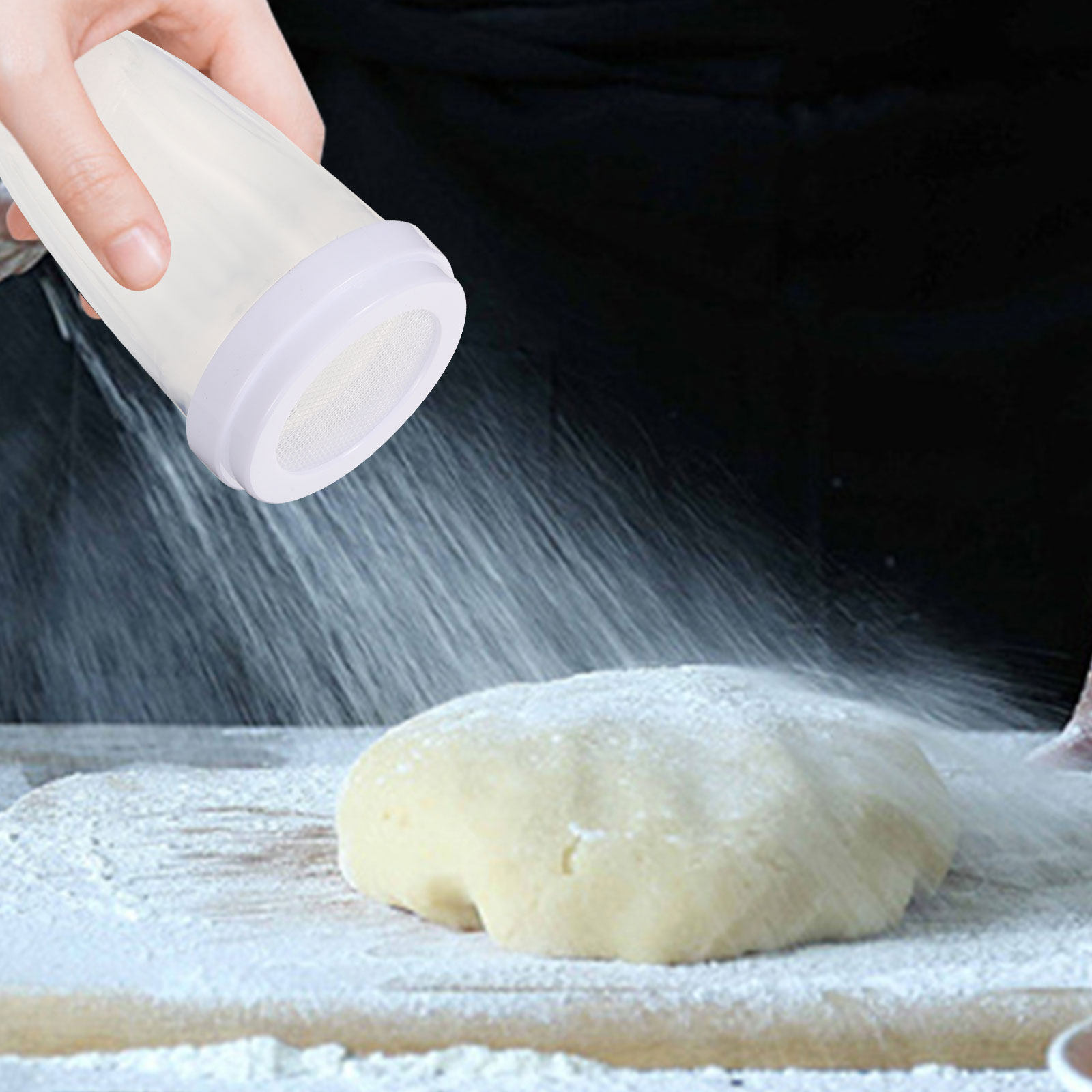 Baking Powder Kitchen - Sleek White Powder Shaker Duster Fine