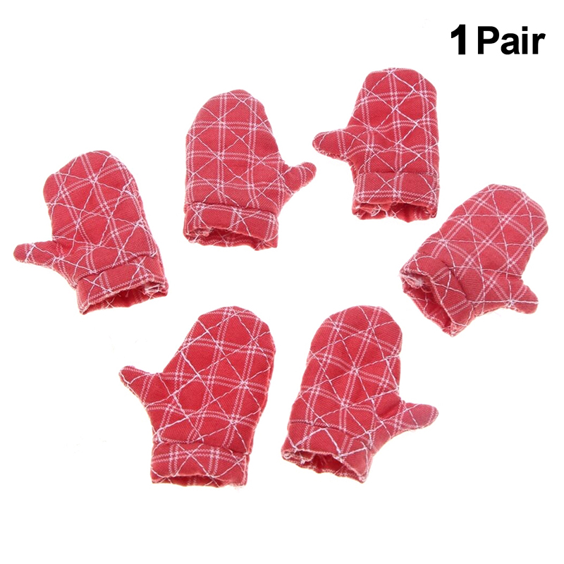 Home Baking Kitchen Layout - 1Pair Mini Baking Mitten Dollhouse Decor