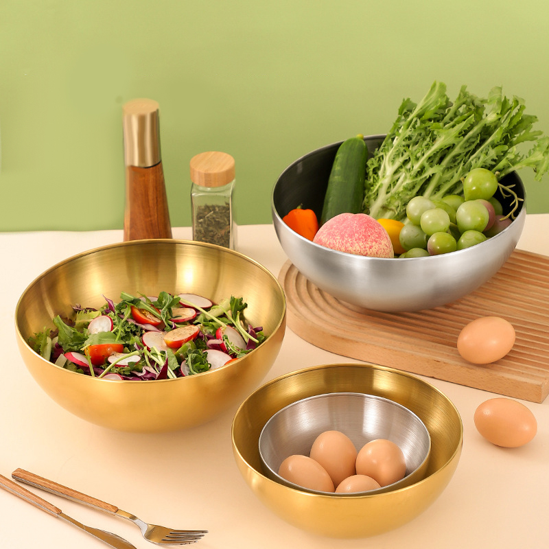 Stand Mixer Bowl - 3pcs Stainless Steel Salad Bowls Set