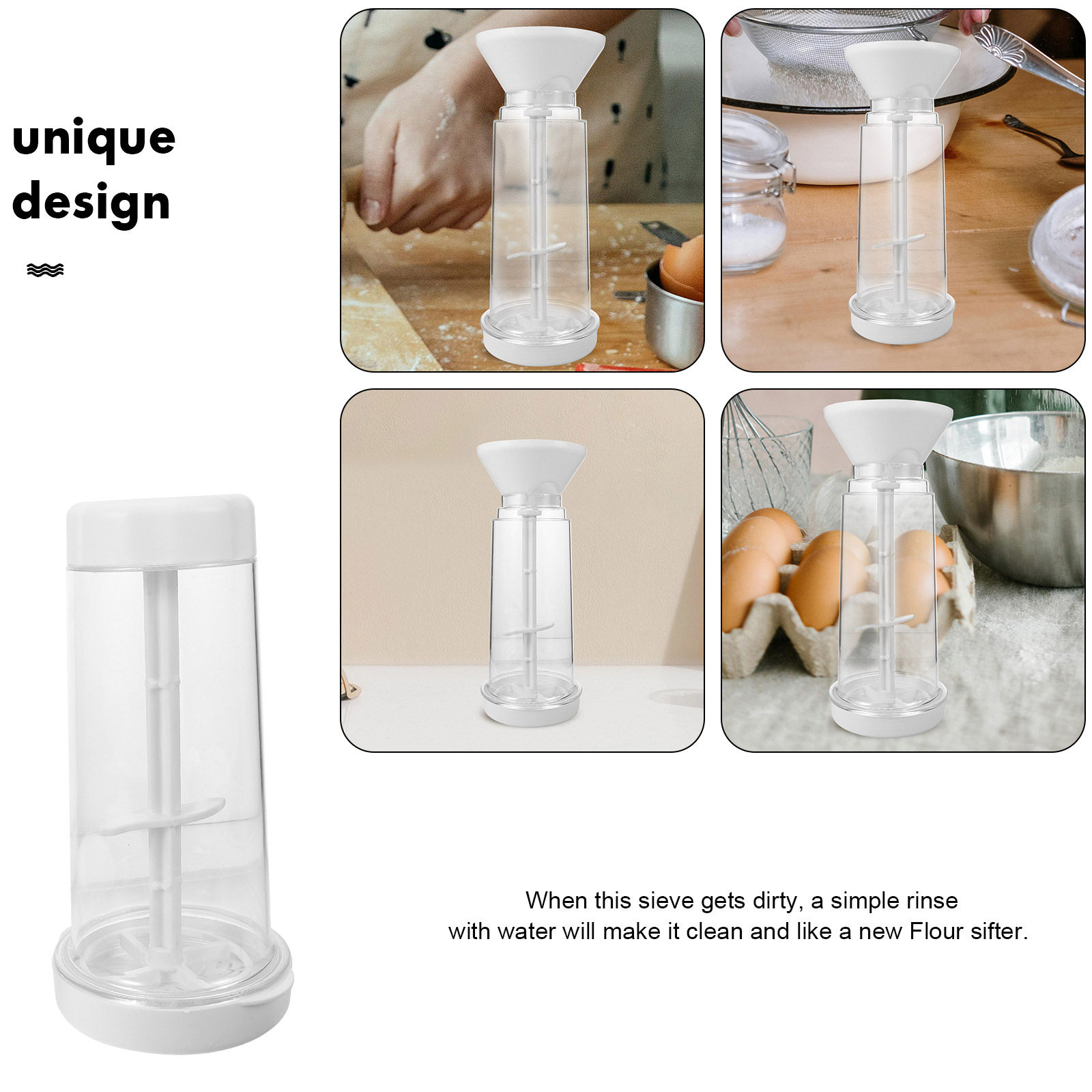 Flour Sifter Semi-Automatic Ha - Baking Powder Kitchen incelemesi ve fiyatı