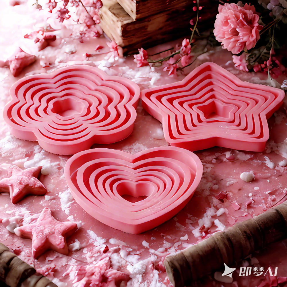 1set/3sets Pink Heart Star Flo - Kitchen Baking Utensil incelemesi ve fiyatı