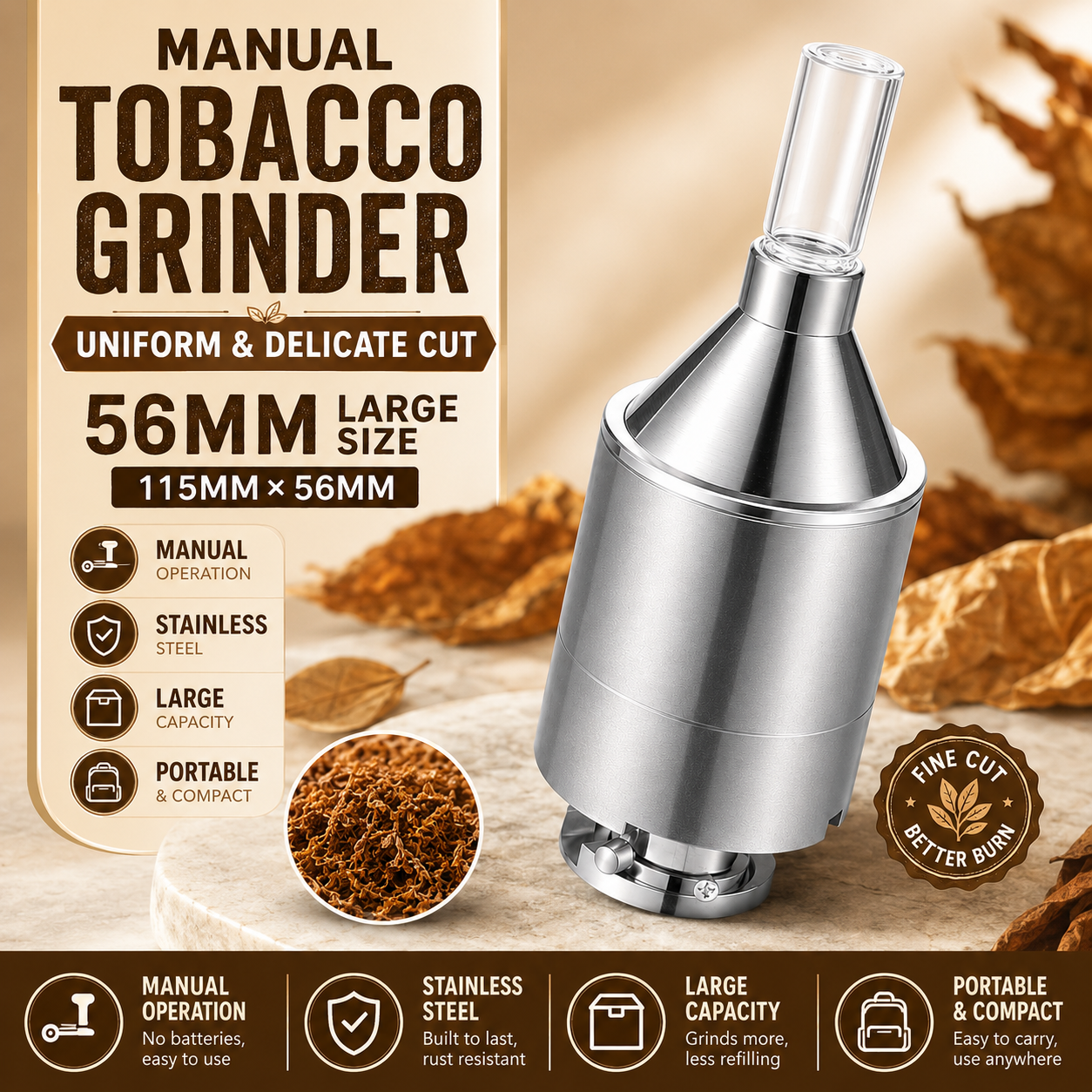 56mm Large Hand Metal Powder G - Baking Powder Kitchen incelemesi ve fiyatı