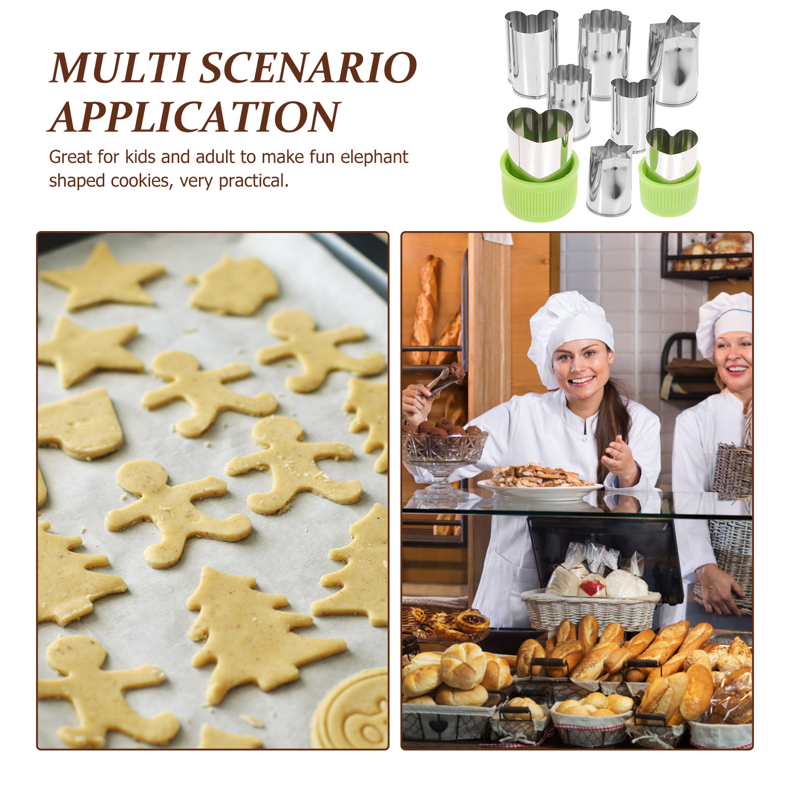8Pcs Stainless Steel Biscuit M - Kitchen Baking Set incelemesi ve fiyatı