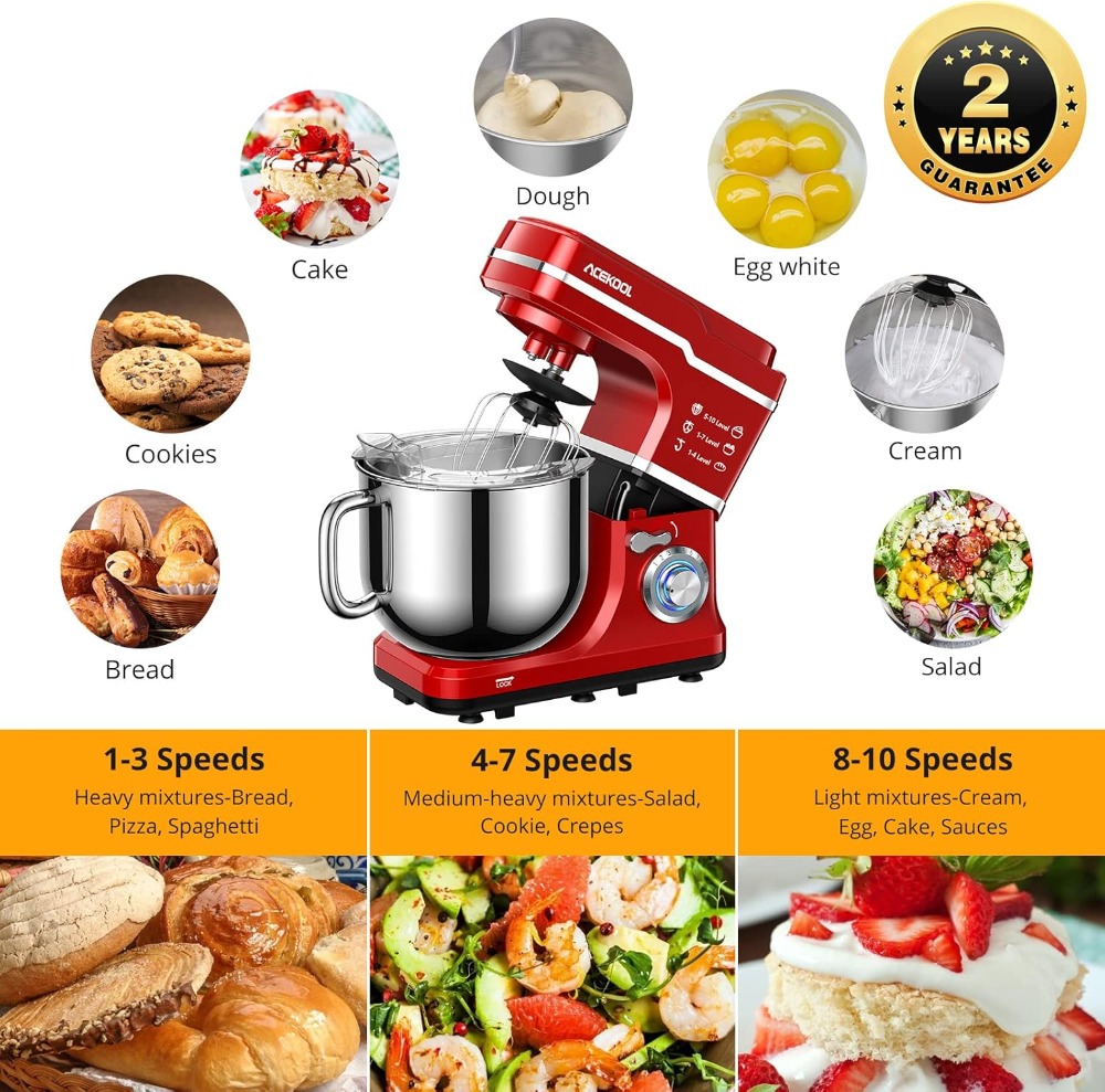 7.5 QT Stand Food Mixer, 10-Sp - Stand Mixer Bowl incelemesi ve fiyatı