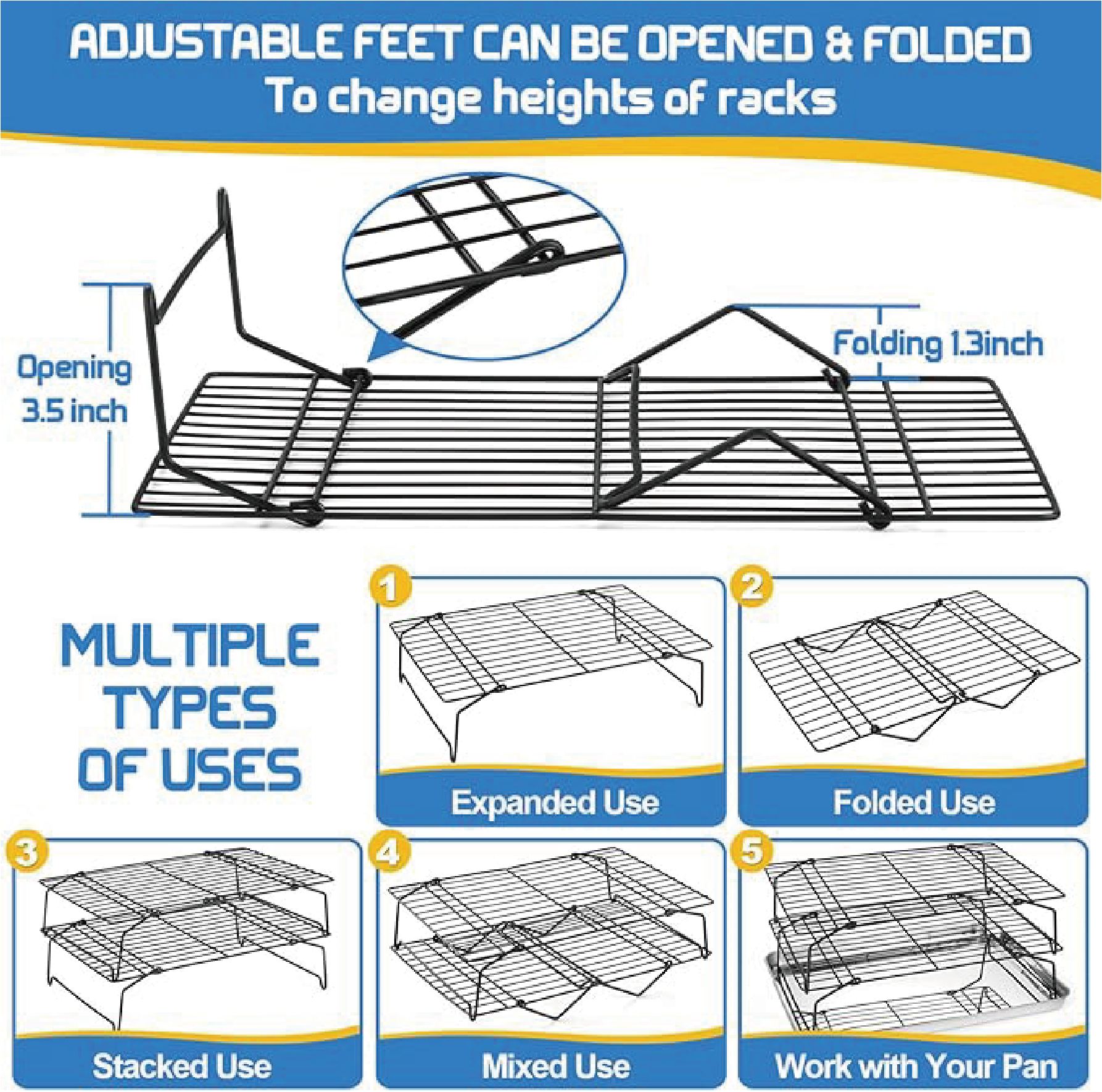 3-Tier Cooling Racks, Stackabl - Kitchen Baking Rack incelemesi ve fiyatı