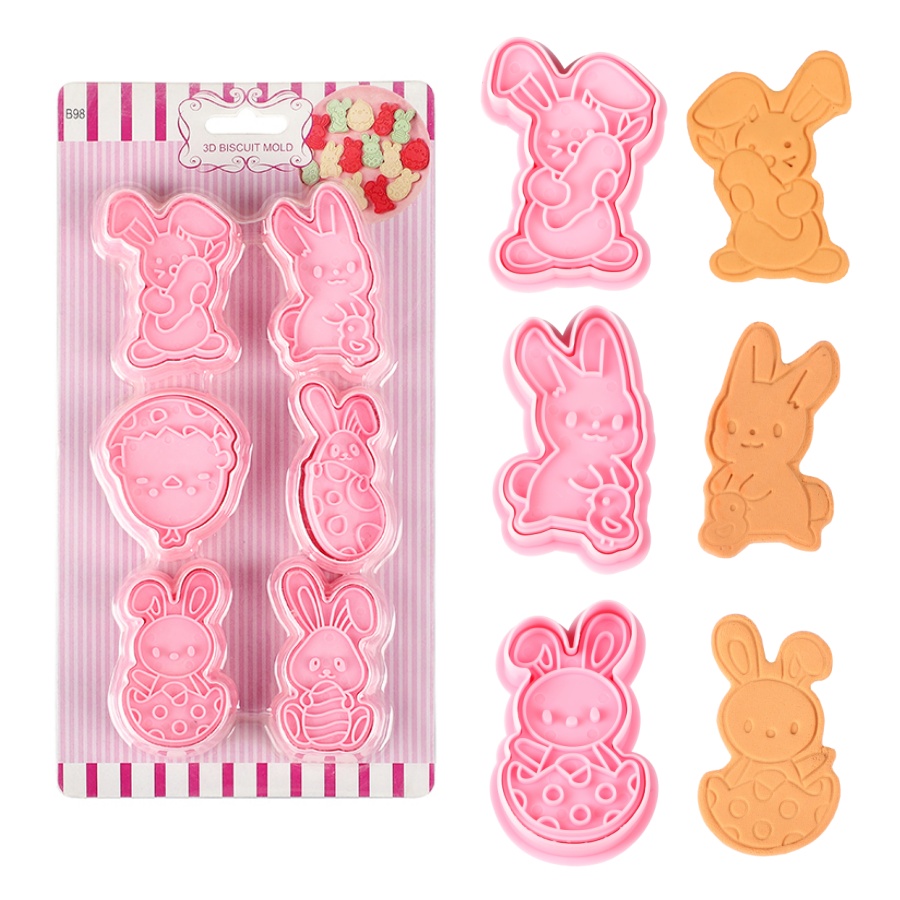 6pcs/Set Easter Bunny Cookie C - Kitchen Baking Set incelemesi ve fiyatı