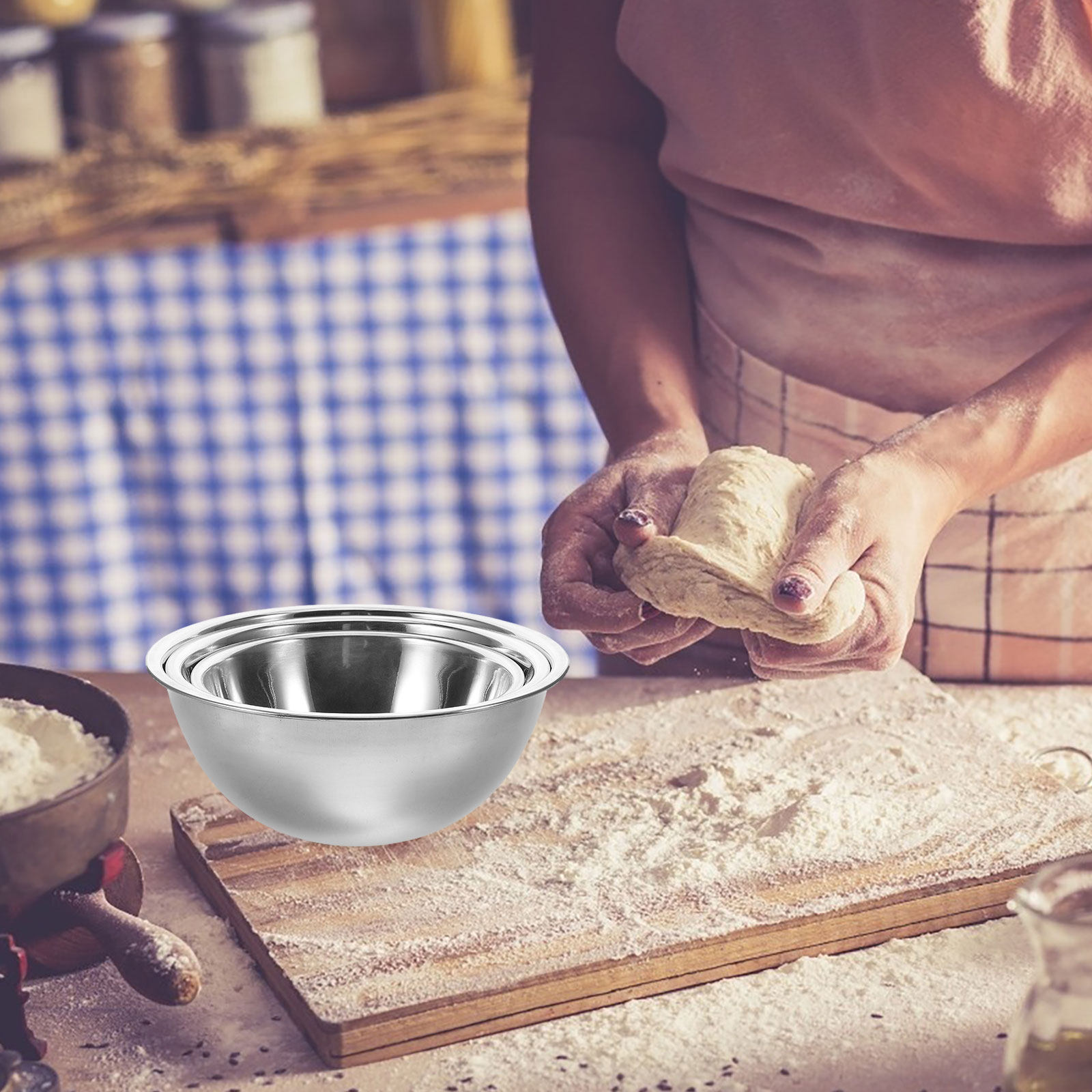 3Pcs Stainless Steel Mixing Bo - Kitchen Baking Set incelemesi ve fiyatı