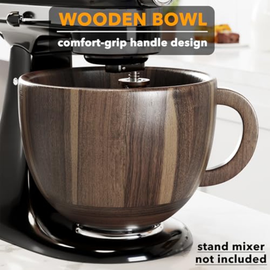 Kitchen wooden bowl with handl - Stand Mixer Bowl incelemesi ve fiyatı
