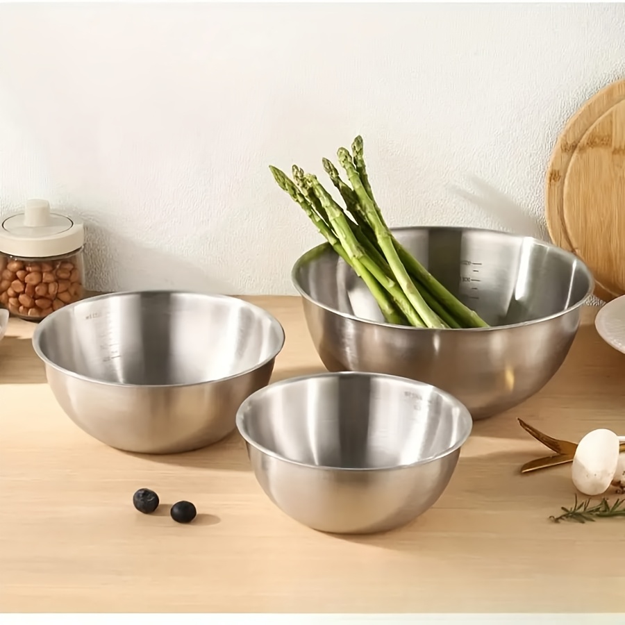 3pcs Stainless Steel Salad Bow - Kitchen Baking Set incelemesi ve fiyatı