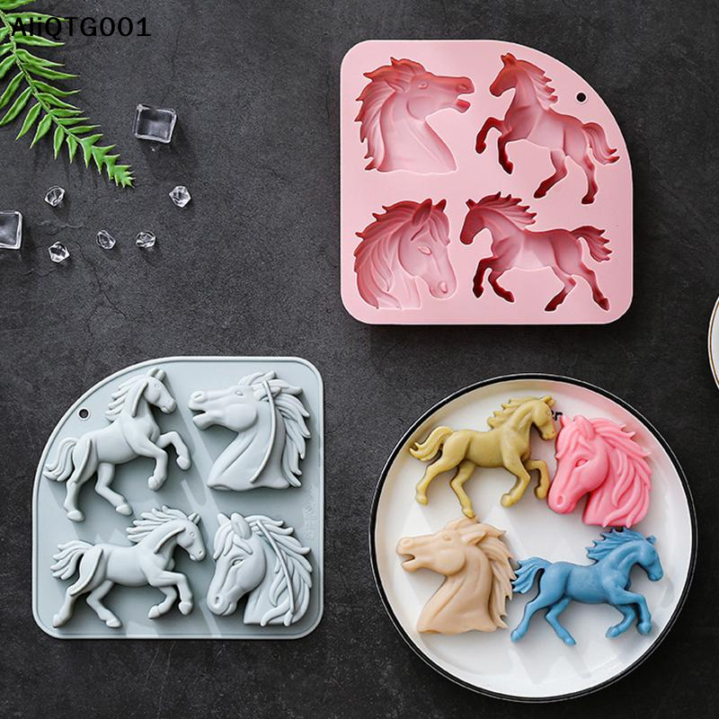 4-Cavity 3D Horse Silicone Mol - Kitchen Tools In Baking incelemesi ve fiyatı