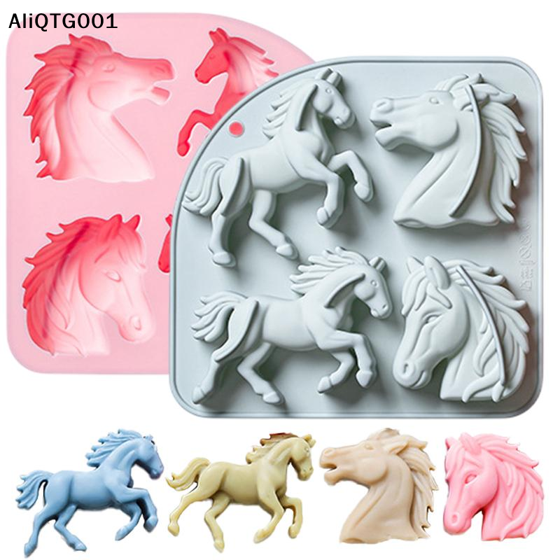 4-Cavity 3D Horse Silicone Mol - Kitchen Tools In Baking incelemesi ve fiyatı