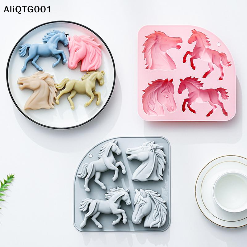 4-Cavity 3D Horse Silicone Mol - Kitchen Tools In Baking incelemesi ve fiyatı
