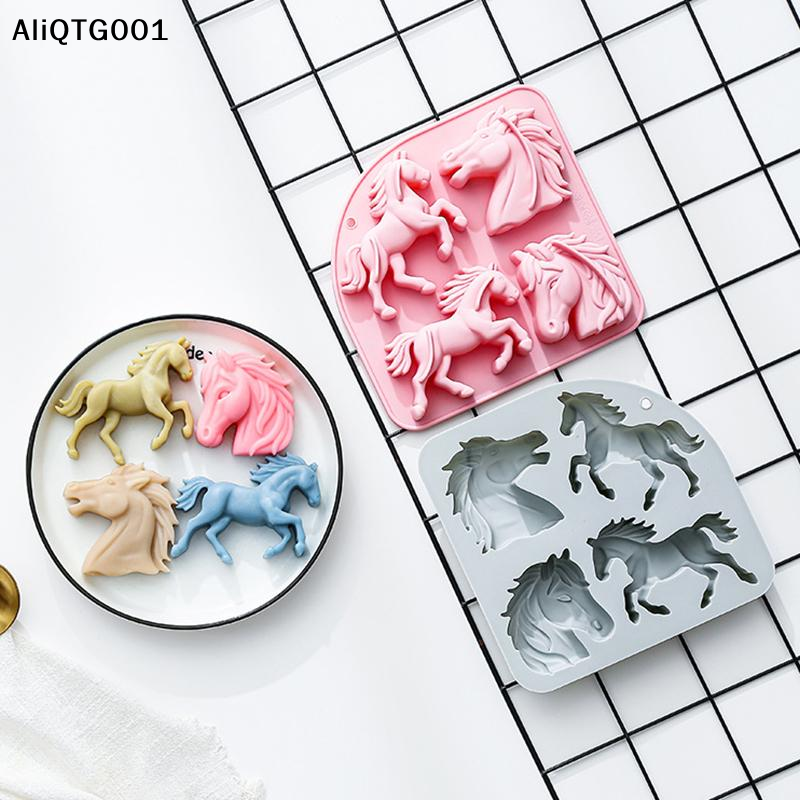 4-Cavity 3D Horse Silicone Mol - Kitchen Tools In Baking incelemesi ve fiyatı